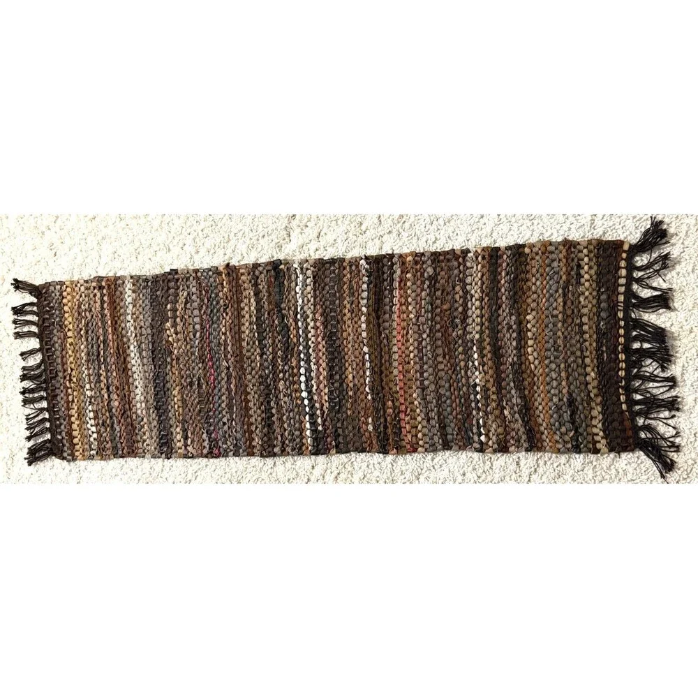 Tucson Leather Table Runner - Larry Traverso - 13 X 45 - Recycled Leather